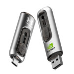 Dual port flash drive metal